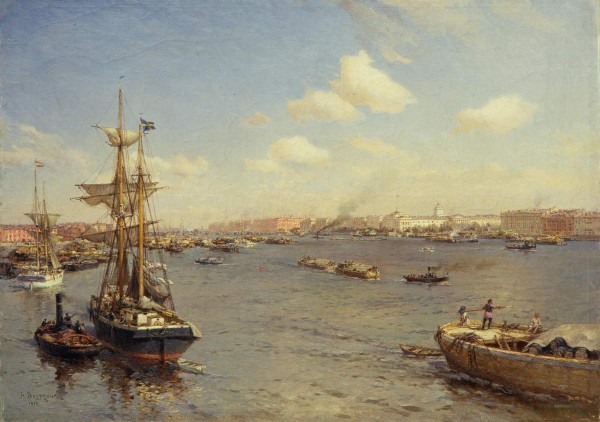 Petersburg. View of the Neva